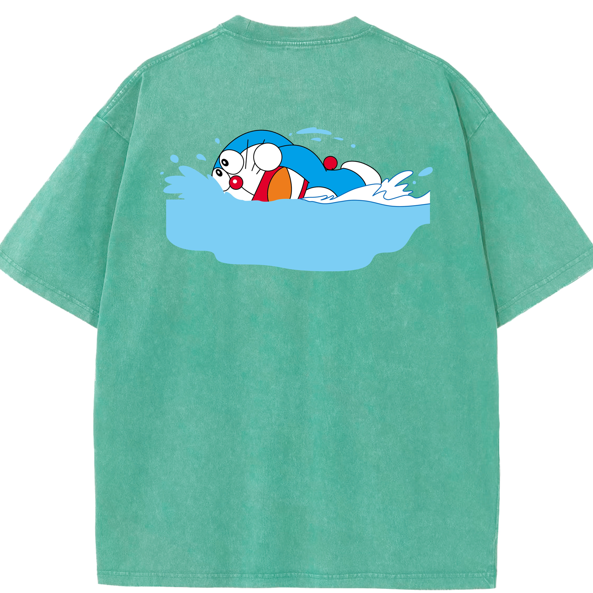 （画像用） ドラえもん Doraemon 綿100% ヴィンテージ風 半袖Tシャツ（背面プリント）